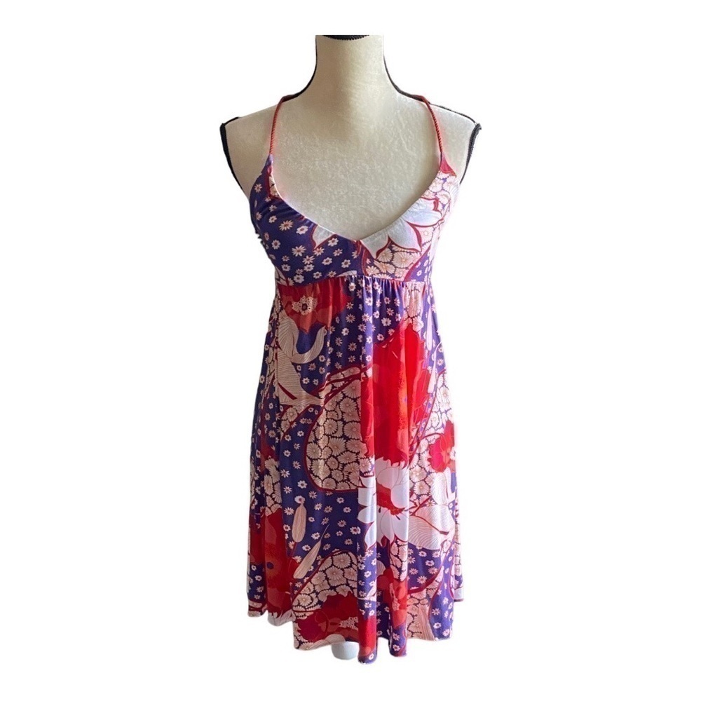 FREE PEOPLE-RED AND BLUE SUNDRESS-SIZE XS